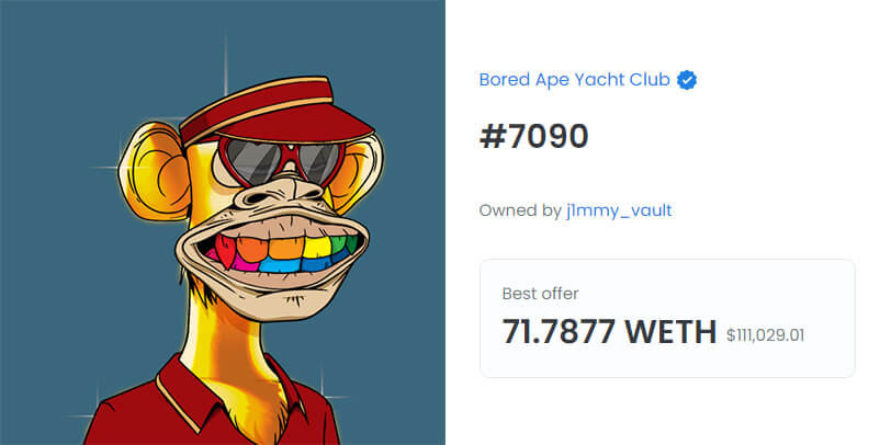 Bored Ape Yacht Club #7090: $2,272,620
